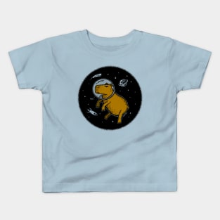 Capybara Astronaut in Space - Meh (Color version) Kids T-Shirt